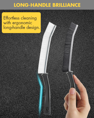 2Pcs Crevice Gap Cleaning Brush, Hard Bristle Brushes for Small Spaces Cleaning