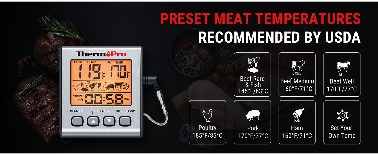 digital meat thermometer for cooking temperature probe digital cooking thermometer