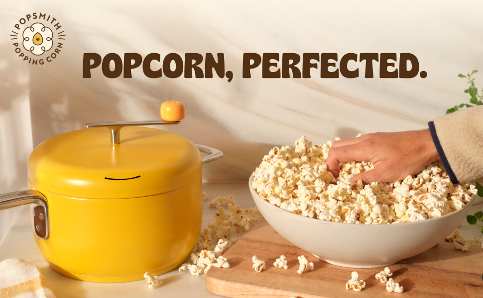 Popcorn, Perfected with Popsmith Popping Corn - Stovetop Popcorn Popper and Popcorn Kernels