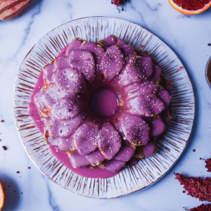 Flowering Lemon and Rose Bundt Cake