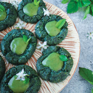 Lemon Balm Curd Cookies