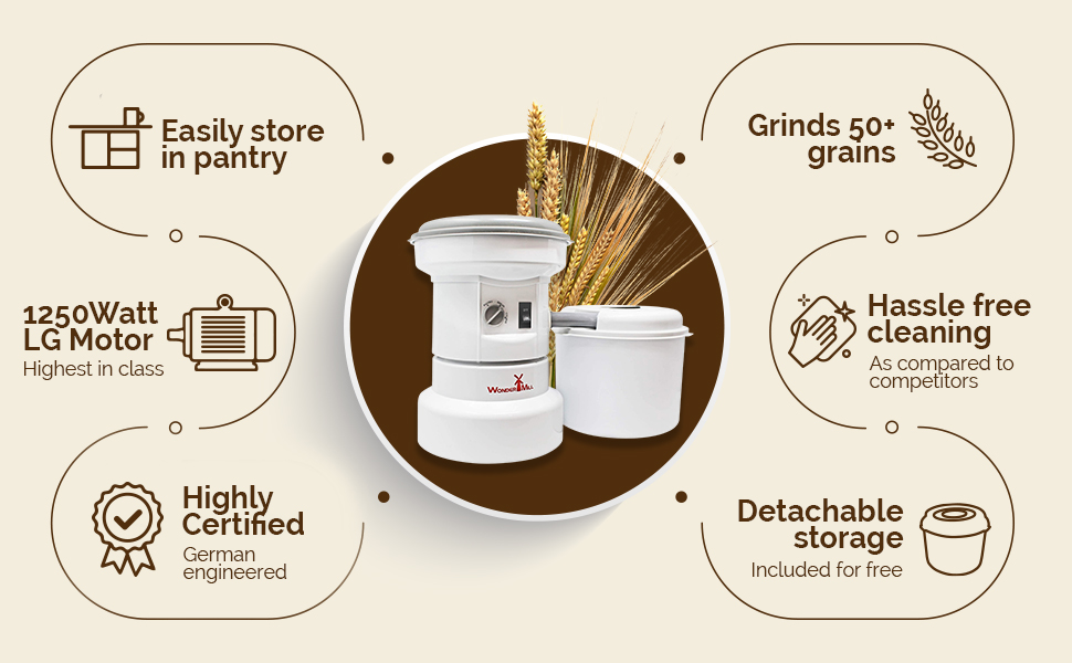 grain grinder, grinder, electric, grain mill, food mill, wheat grinder, flour mill