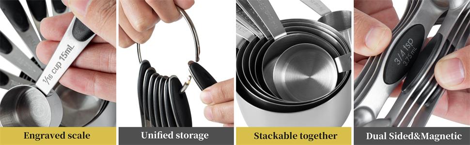 magnetic measure spoons set