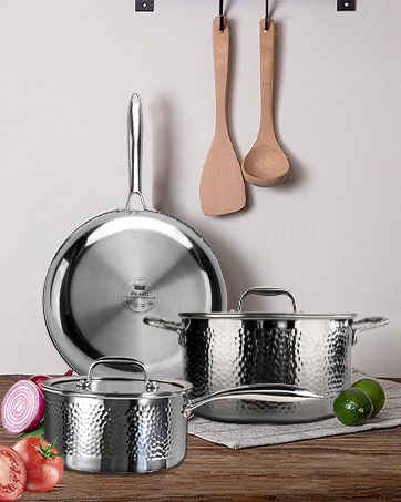  imarku Stainless Steel Pots and Pans Set