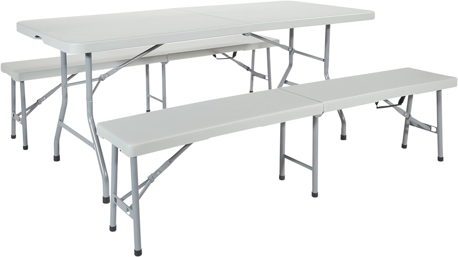 Office Star Resin Furniture for Indoor or Outdoor Use, 3-Piece foldable high-end kitchen tables for camping