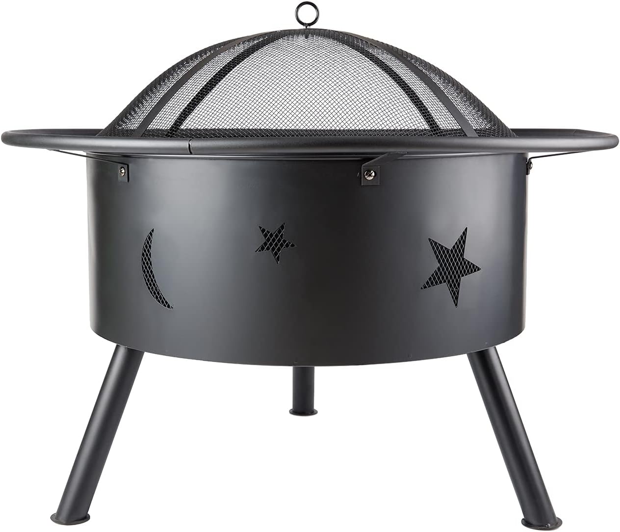 32'' Star and Moon Iron Burning Outdoor FIRE Pit - Image 2