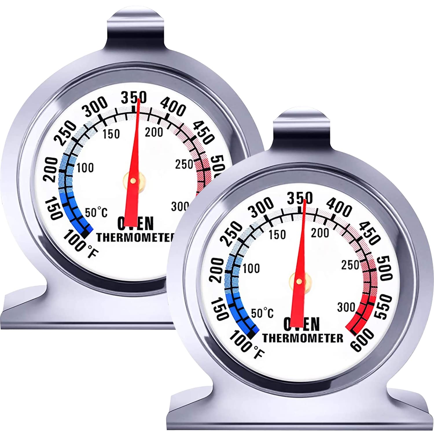 quan 2 Pack Oven Thermometer - 100-600 Degree F Instant oven thermometer