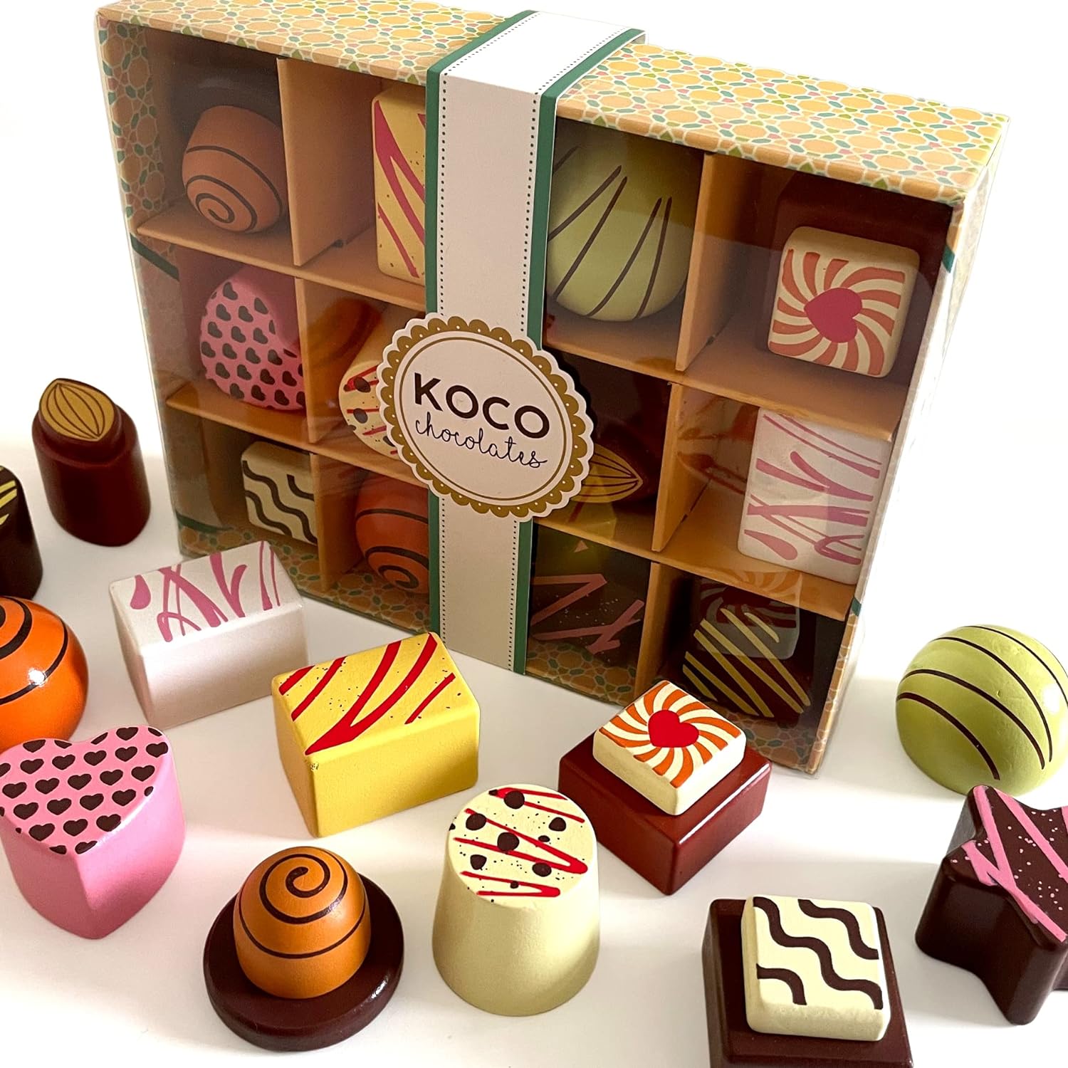 Bee Smart Tea Party Wooden Sweet Chocolate Box | Kids chocolate bakery