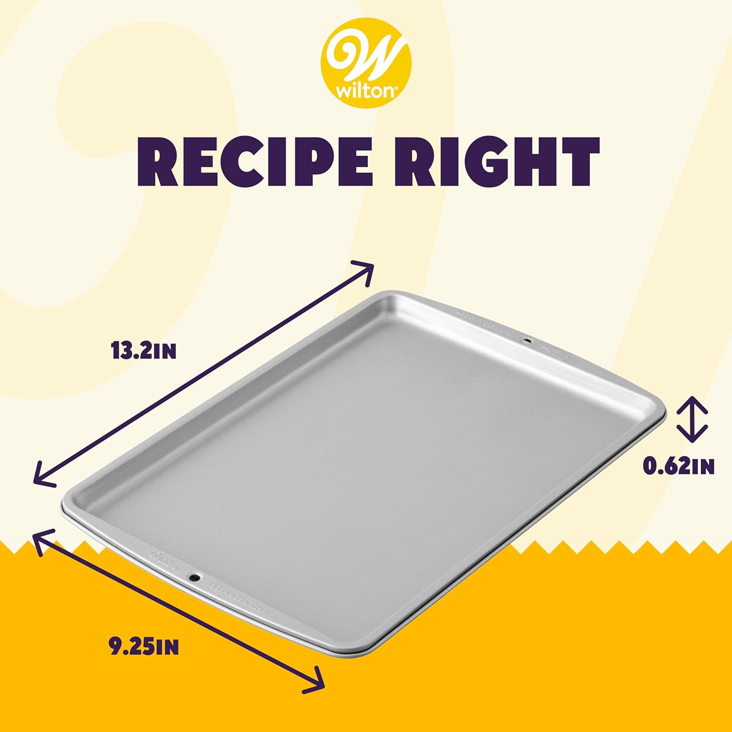 Wilton Recipe Right Small Non-Stick Baking Sheet, Cookie Sheet, 13.2 x 9.25-Inch, Steel - Image 2