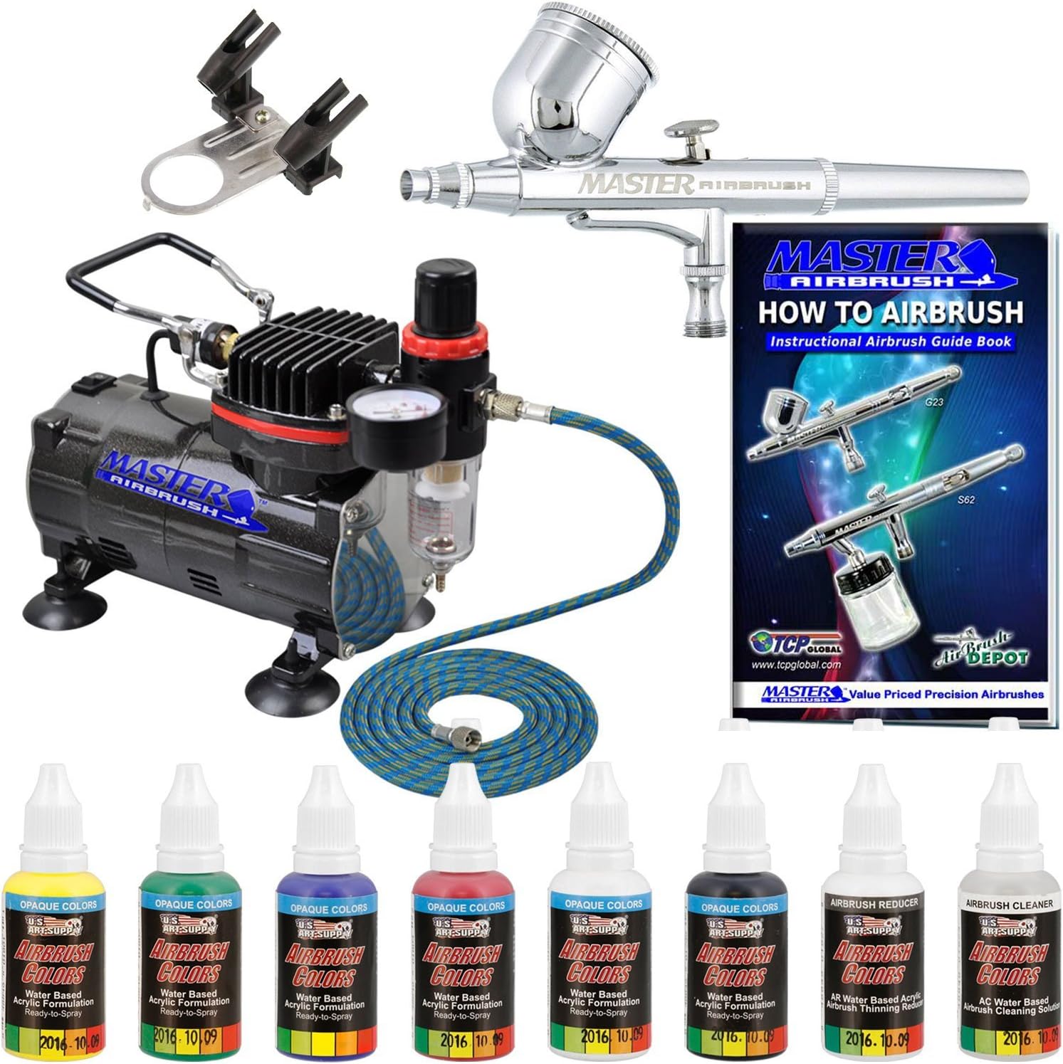 Professional Master Airbrush Multi-Purpose Gravity Feed Airbrushing System Kit with professional-grade cake decorating airbrush kit
