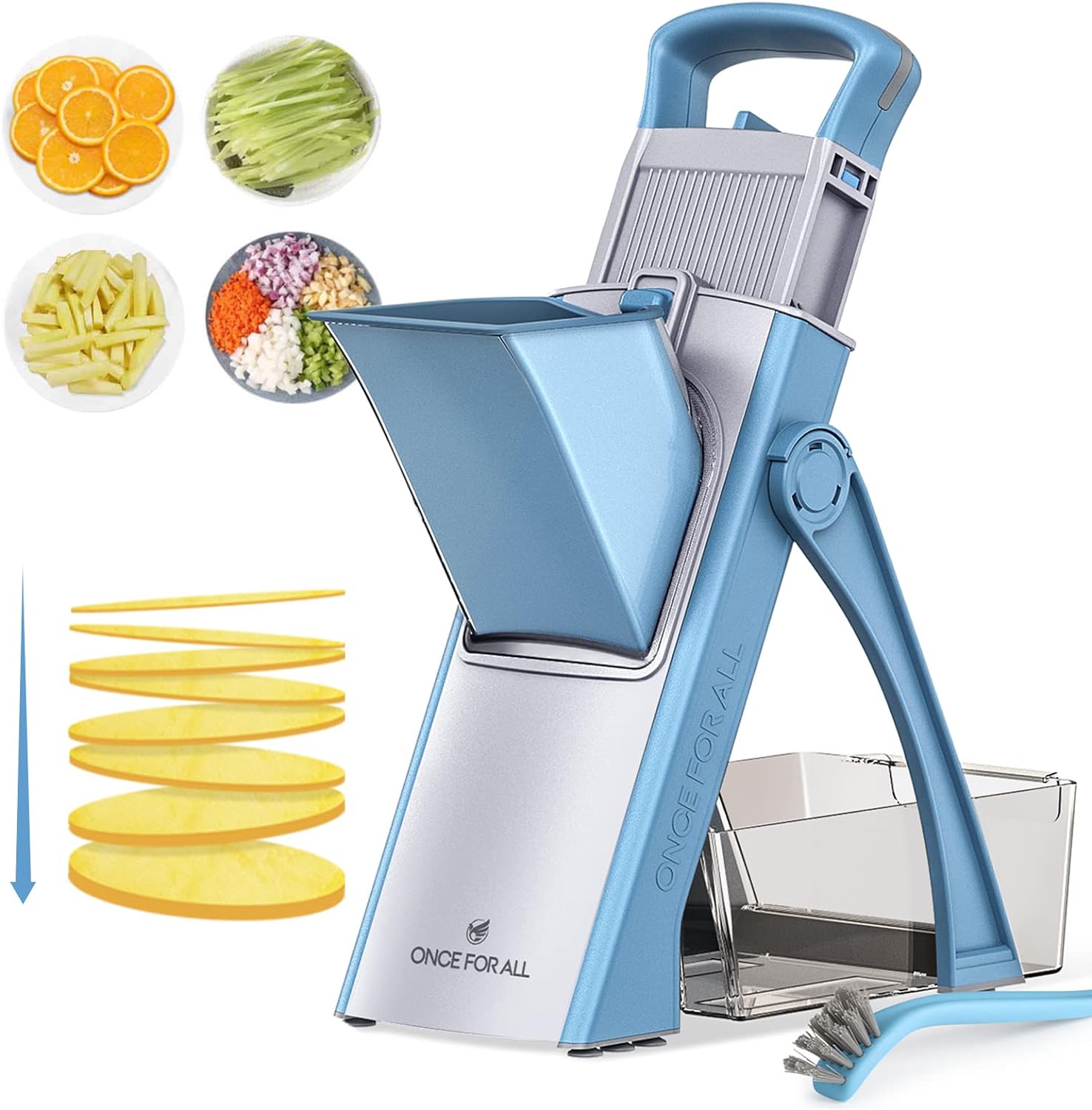 ONCE FOR ALL Upgrade Safe Mandoline Slicer Plus, Biger Size, vegetable choppers