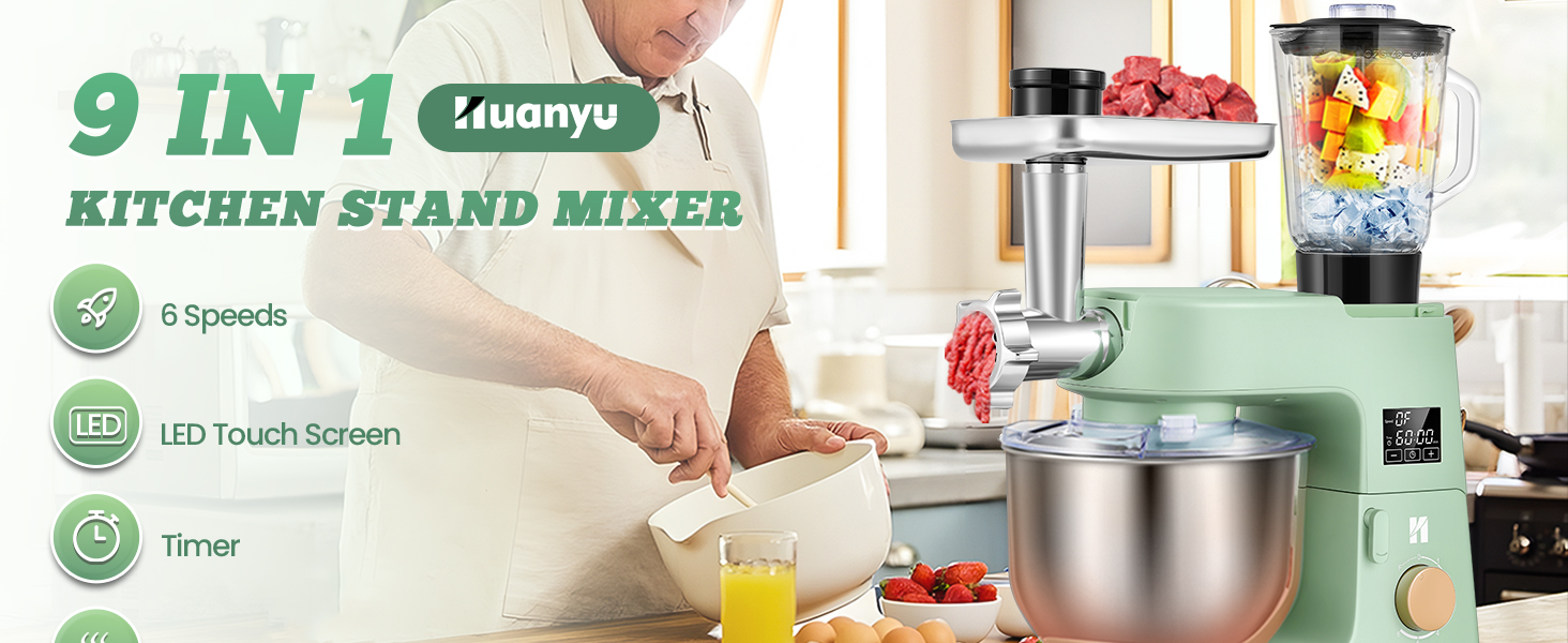 9 in 1 Kitchen Stand Mixer