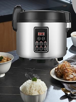 13.8QT large commercial resturant sushi korea LED Display 60 cups rice cooker auto keep warm 