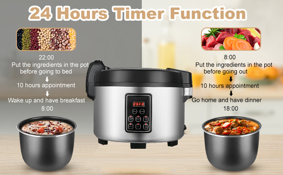 large commercial 60 cups LED Display rice cooker for resturant