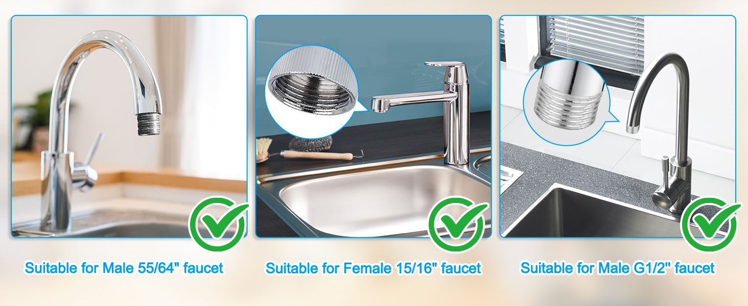 Suitable for 3 type faucet