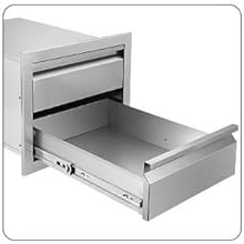 Outdoor Kitchen Drawers Stainless Steel Built- in Triple Drawers  for BBQ Island