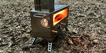 Outdoor Pellet Stove with Oven, Large Camping Pellet Stove Stainless Steel Wood Pellet Stove