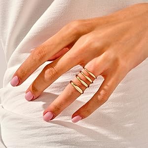 Eternate 14K Solid Gold Wedding Bands for Women and Men