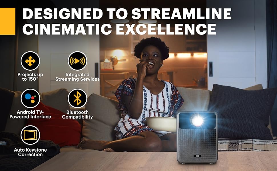kodak flik HD10 GTV smart projector portable dark 