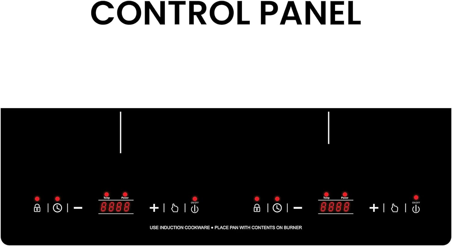 Equator 13" VERTICAL 2-BURNER Induction Cooktop 9 POWER Built in/Freestand 110V - Image 6