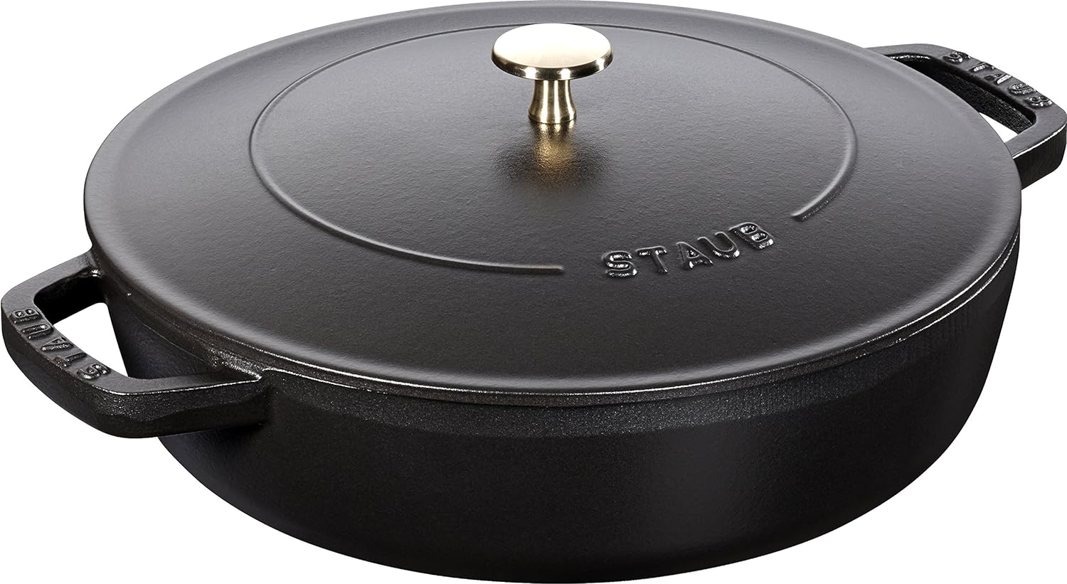 STAUB 40511 472/0 with Chistera 28 cm Cast Iron Black durable cast iron cooksets
