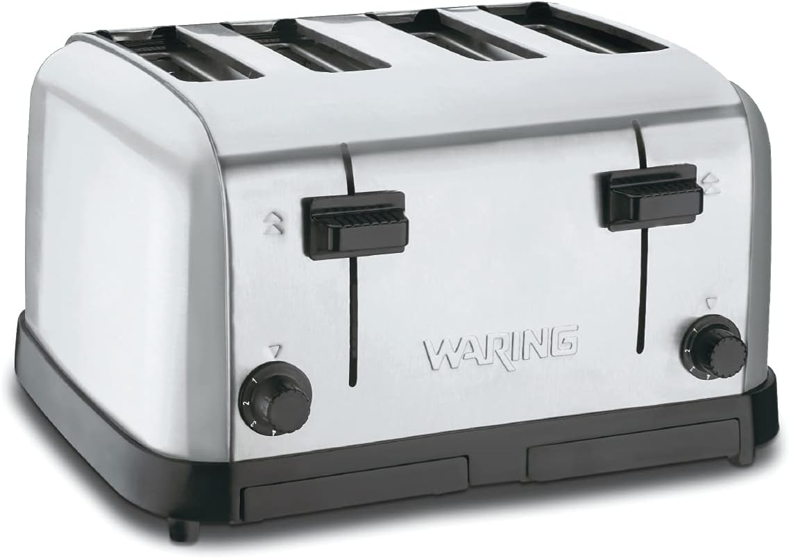 Waring (WCT708) Four-Compartment Pop-Up Toaster, Silver commercial-grade convection ovens