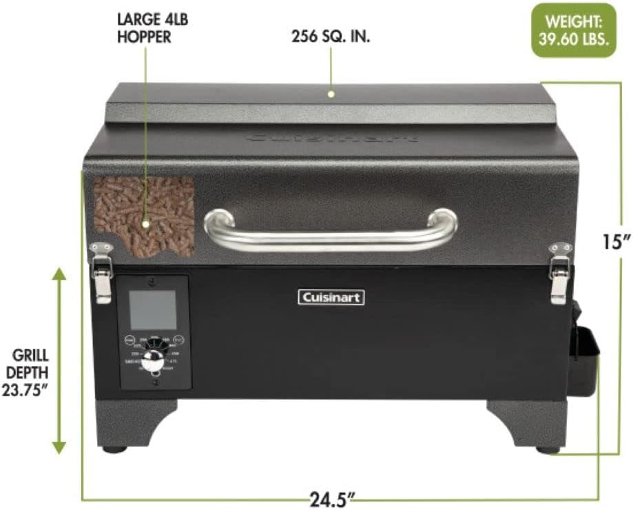 Cuisinart CPG-256 Portable Wood Pellet Grill and Smoker Bundle with Ash Cleaning Kit - Image 4
