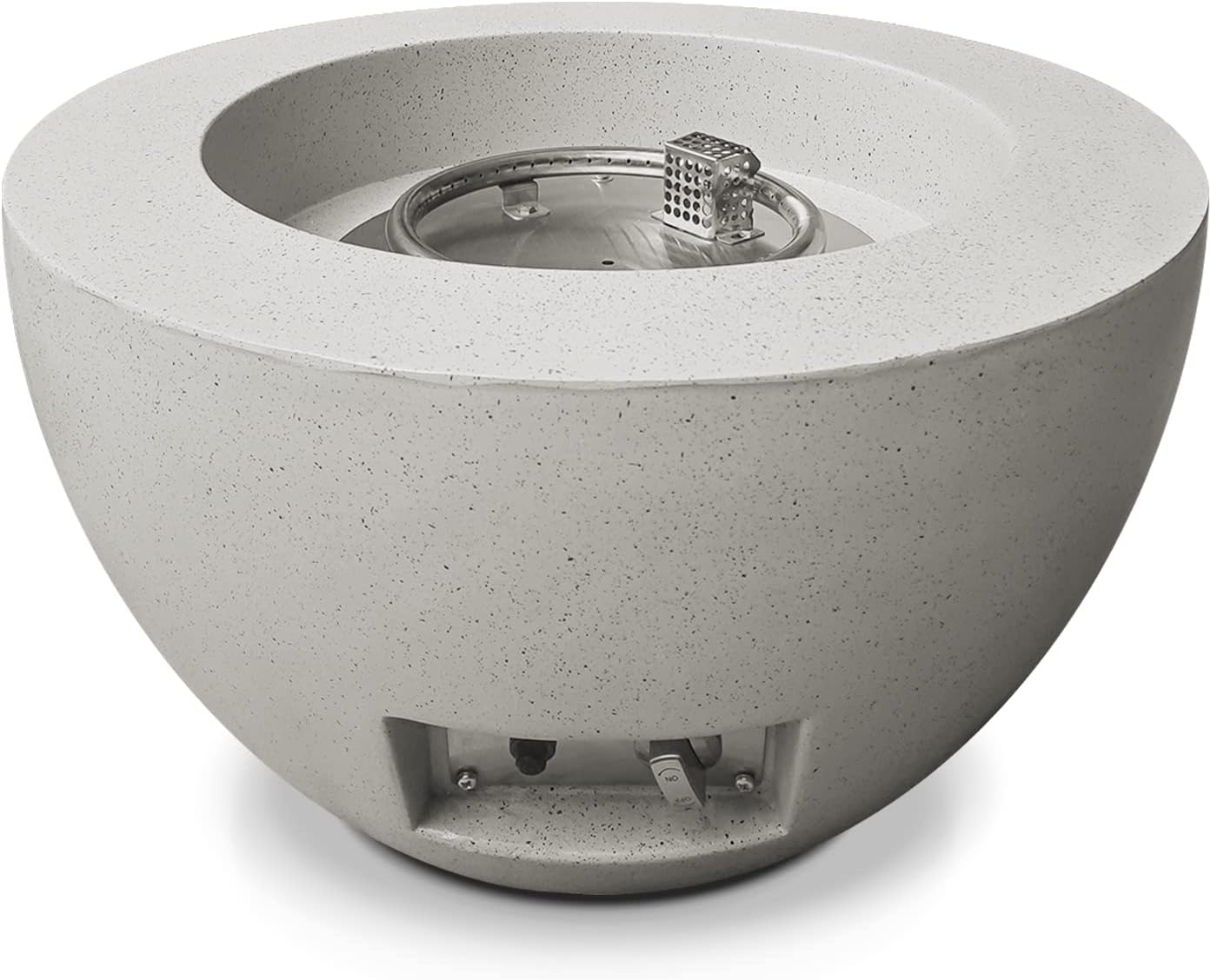 Kante Concrete Round Fire Table 25", 50000 BTU Outdoor Propane Fire Pit Table, Gas Fire Pits for Outside Patio, Smokeless Fire Pit and Outdoor Fire Pits, Light Gray - Image 7