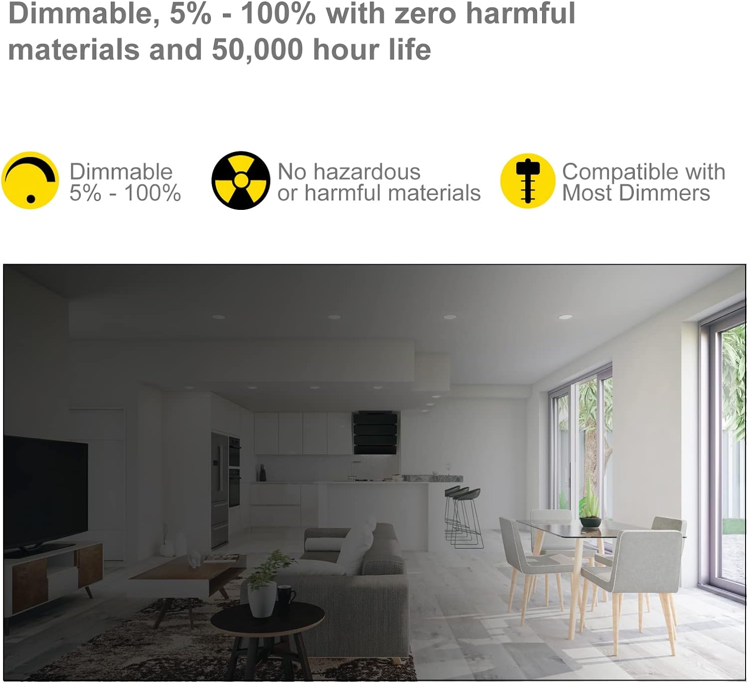 NUWATT 3 Inch Round LED Gimbal Recessed Lighting, Canless All-in-1 LED Ceiling Light with 5 CCT Color Switch 2700K - 5000K, 8W, 600 Lumens, 120V, Dimmable, New Construction, White Trim, 16 Pack - Image 7