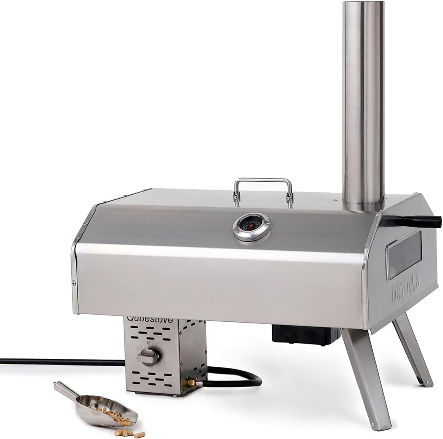 16in Outdoor Pizza Oven with Wood Pellet and Propane Gas Burner, AUTO Rotating Pizza Stone - Holds Temperature to 350 to 1000 Degrees. Bake a Pizza in Less Than 2 Minutes! - Image 3