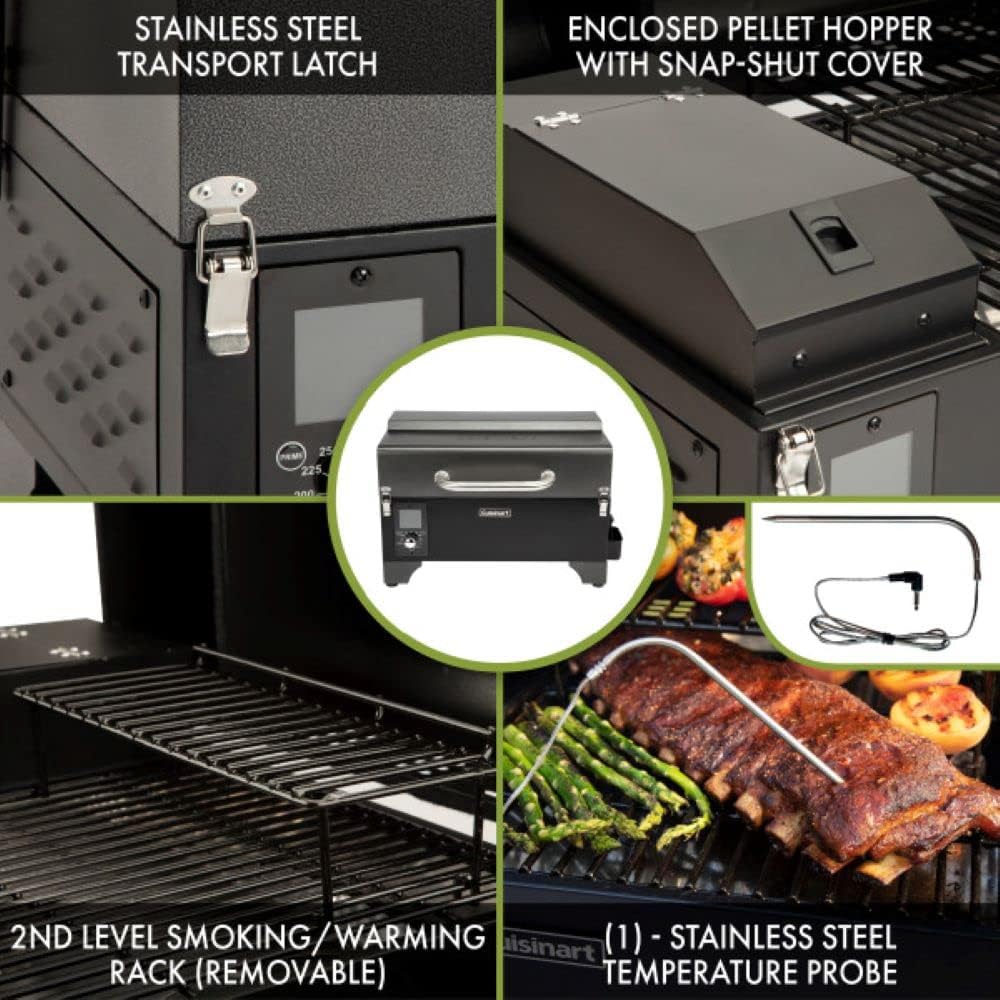 Cuisinart CPG-256 Portable Wood Pellet Grill and Smoker Bundle with Ash Cleaning Kit - Image 3