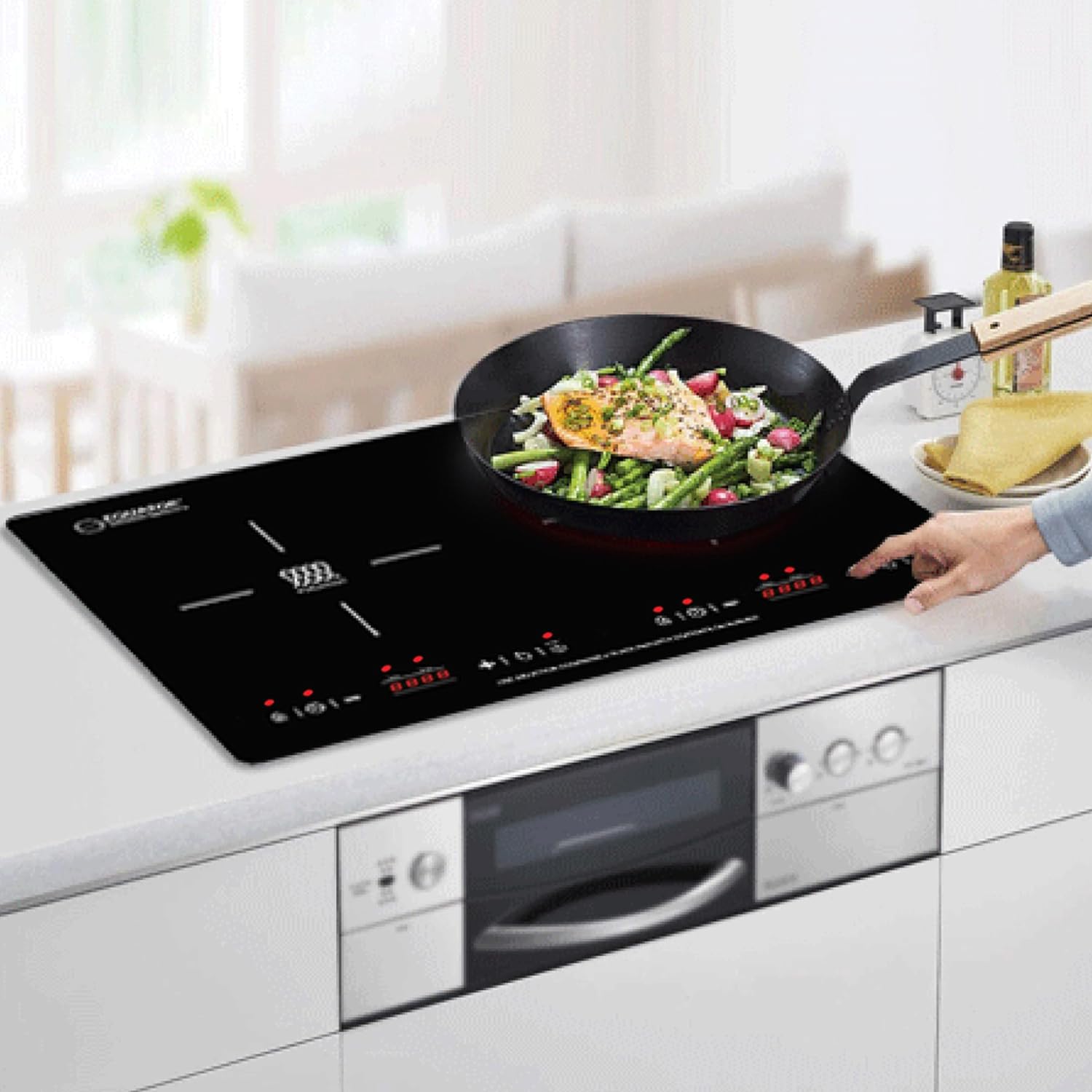 Equator 13" VERTICAL 2-BURNER Induction Cooktop 9 POWER Built in/Freestand 110V - Image 5