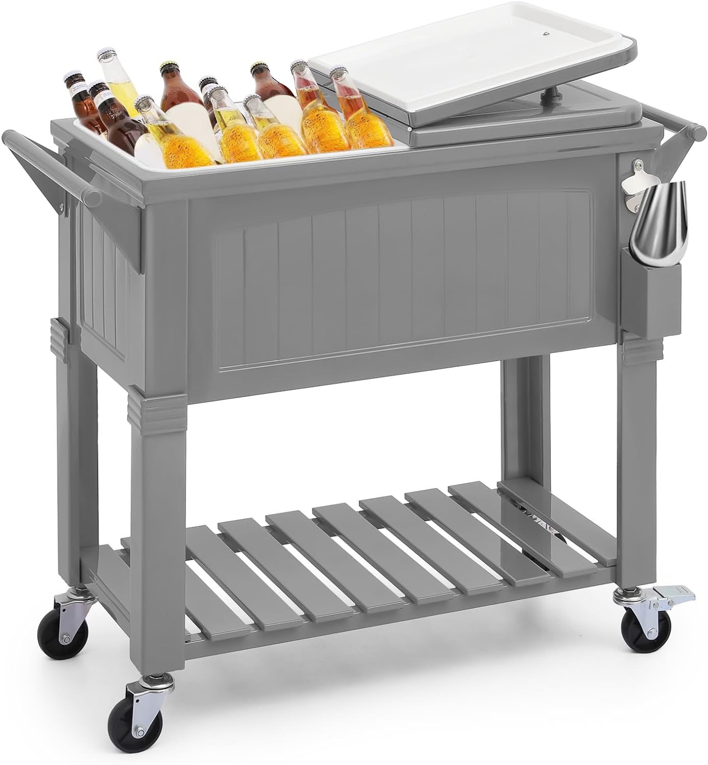 MADOG Classical Cooler with Wheels and Handle Outdoor Coolers for outdoor kitchen storage solutions