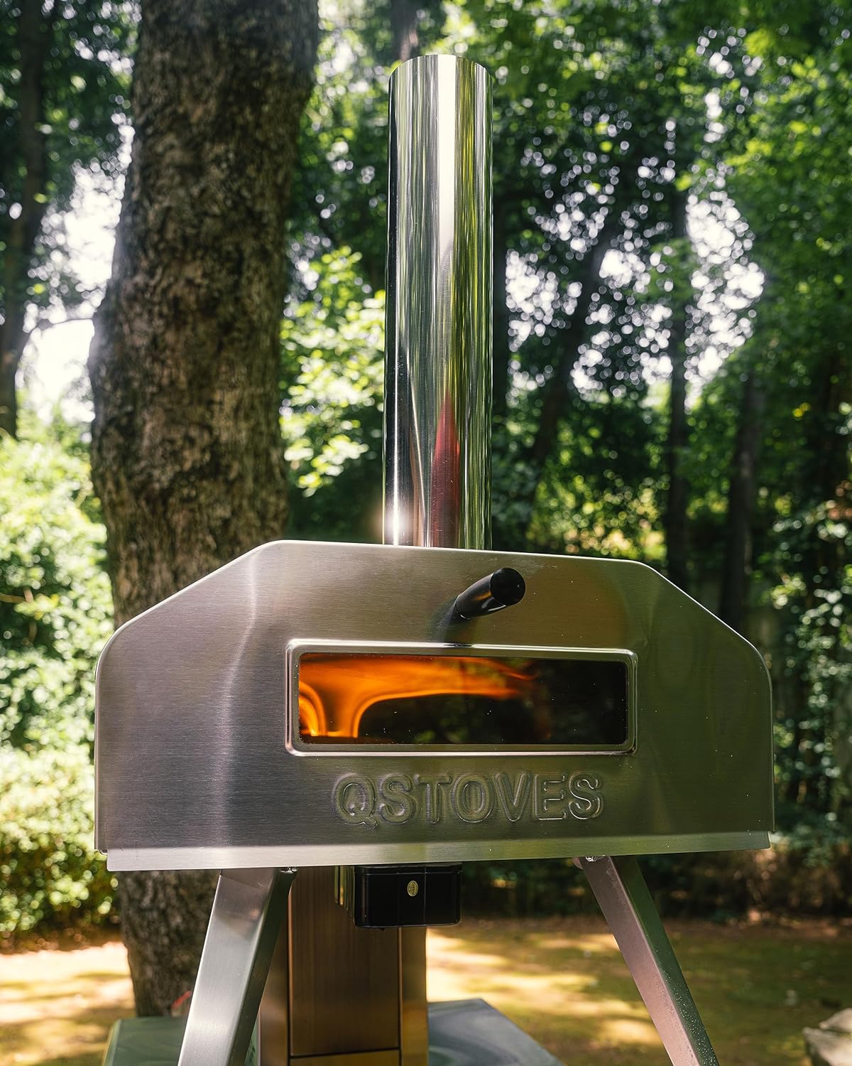 16in Outdoor Pizza Oven with Wood Pellet and Propane Gas Burner, AUTO Rotating Pizza Stone - Holds Temperature to 350 to 1000 Degrees. Bake a Pizza in Less Than 2 Minutes! - Image 7