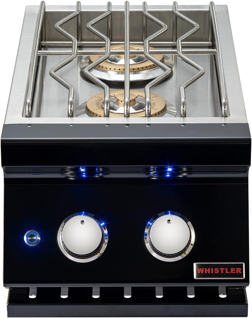Whistler Built-in Double Side Burner for Outdoor BBQ Island,Stainless steel Black - Image 2