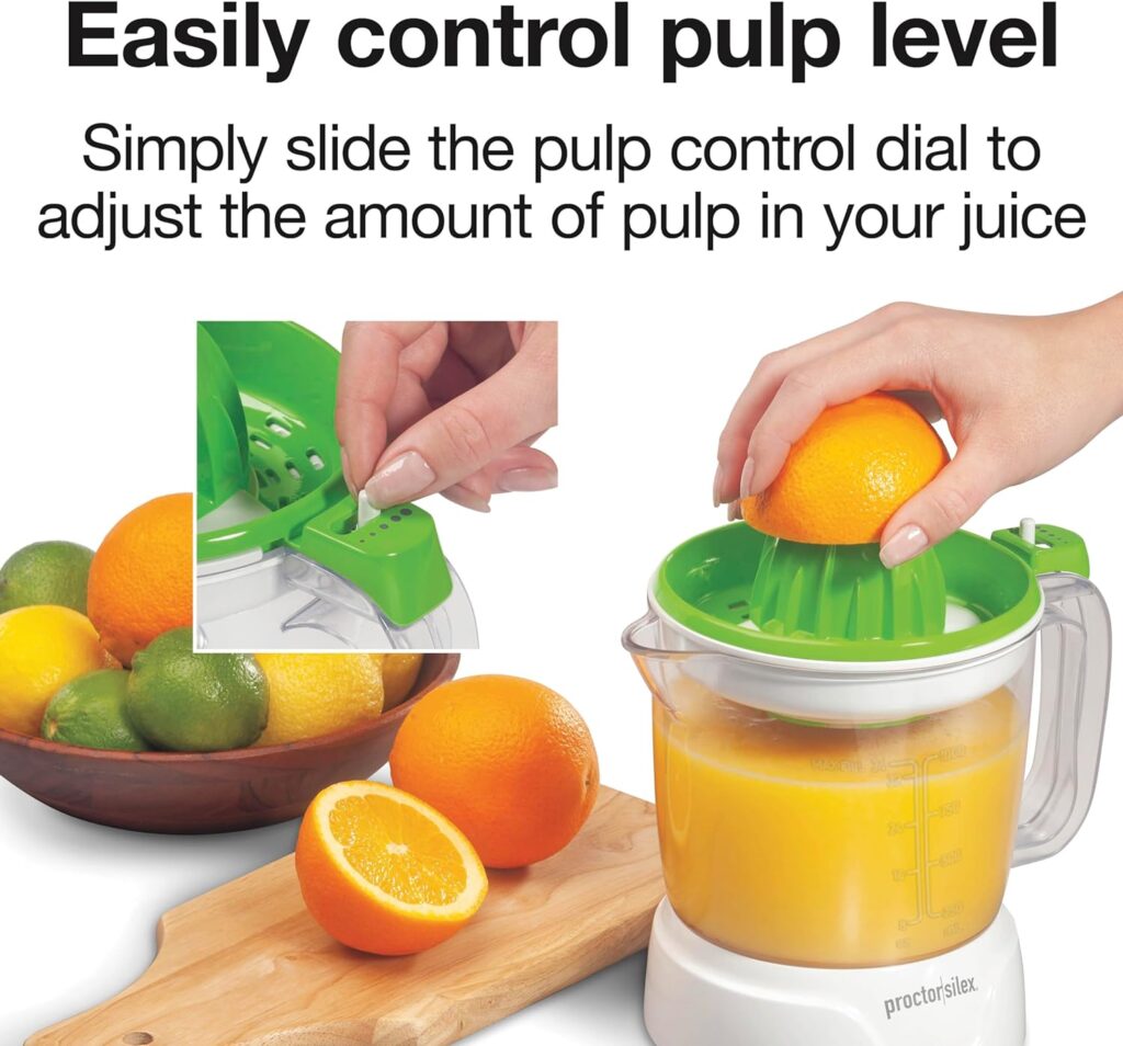 Proctor Silex Juicer Electric Citrus Juicer Machine, 34 oz., for Orange