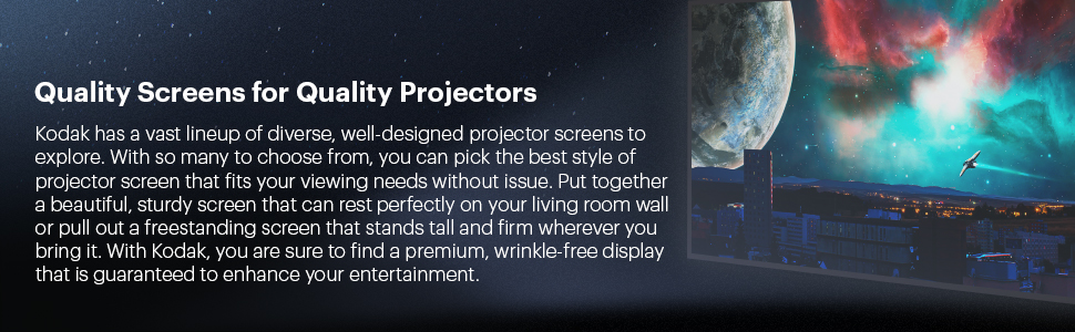 Kodak projector screens for kodak quality projectors