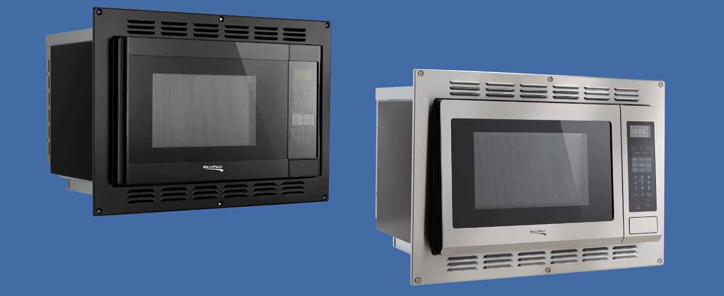 Microwave comes in black or stainless steel.