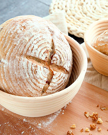 Discover the art of artisanal bread-making with our Handmade Rattan Proofing Basket Set.