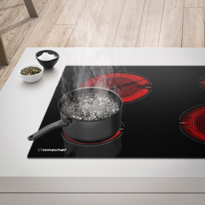 30 inch Electric Cooktop Built in Ceramic Cooktop with 4 Burners