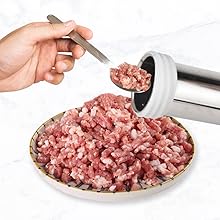 Load the gun with your favorite ground meat mixture