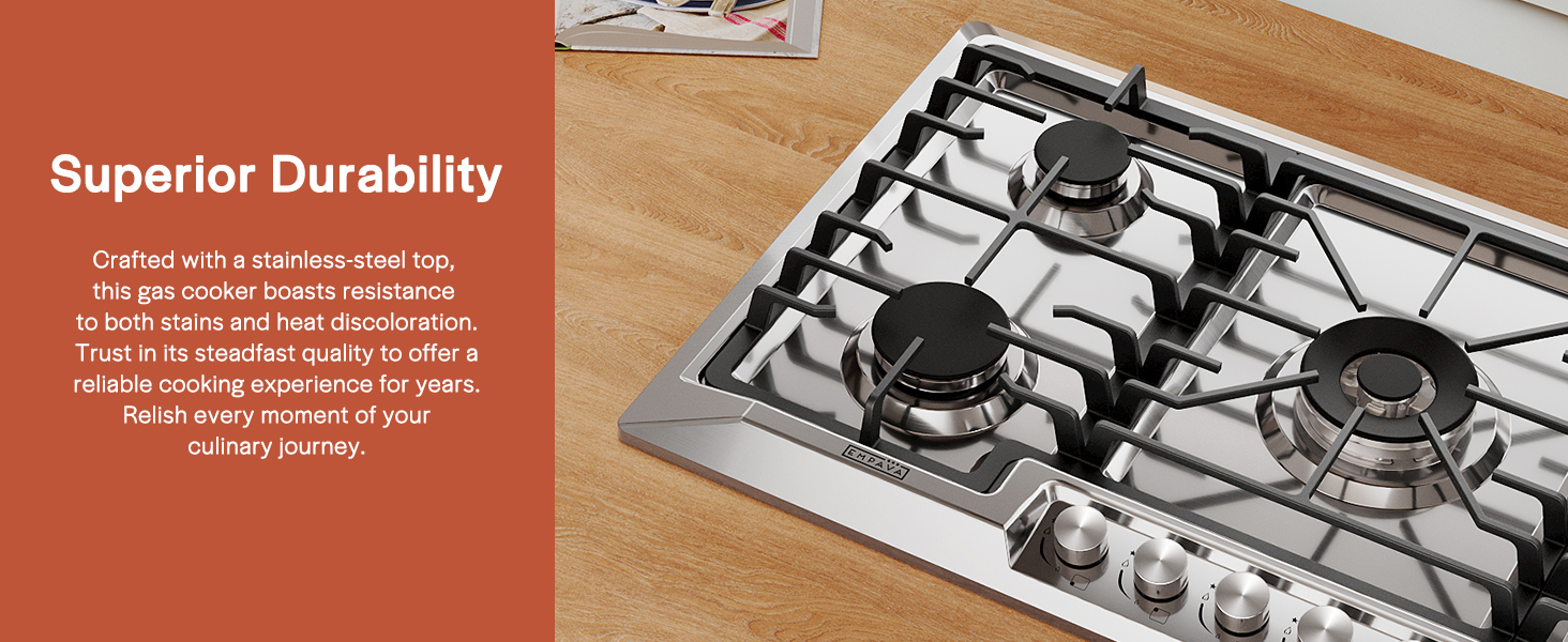 Gas cooktop