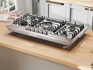 Gas cooktop