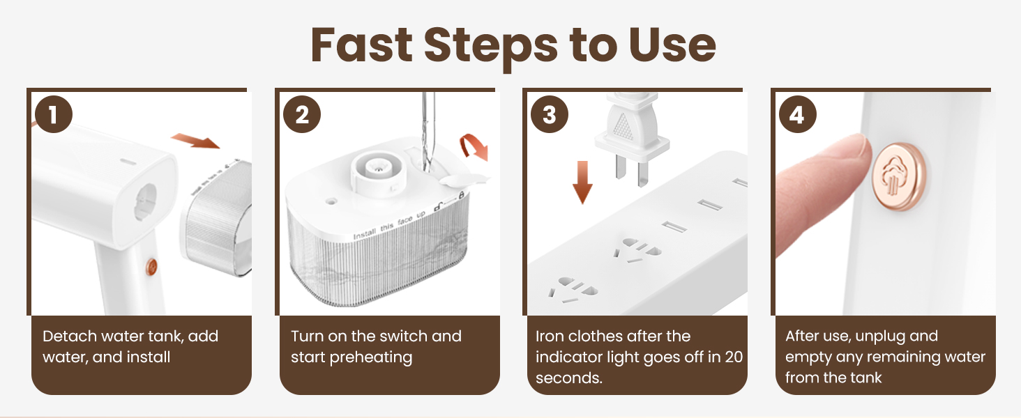 Handheld Clothing Steamer for Garment