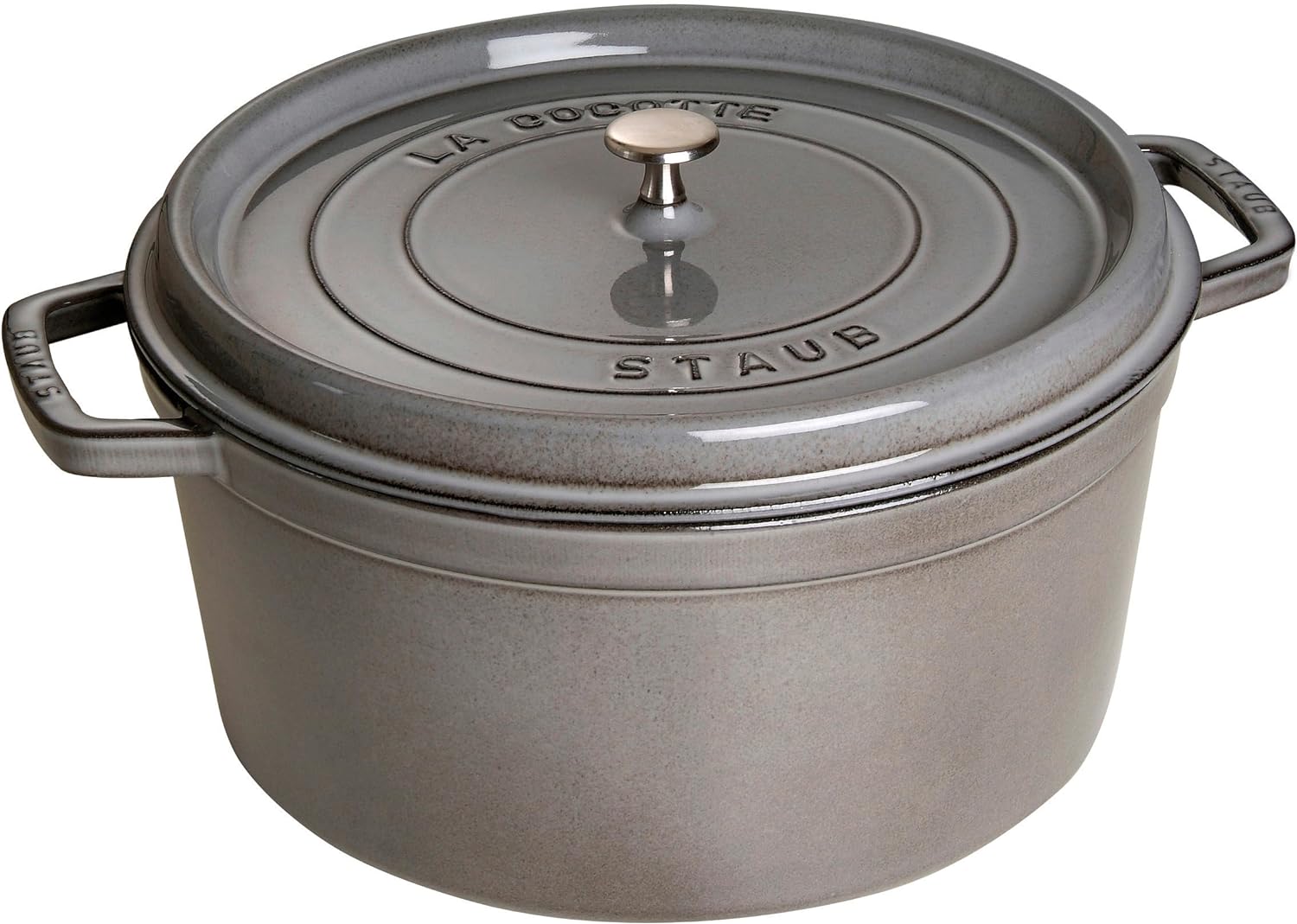 STAUB Cocotte Round 34cm Graphite grey durable cast iron cooksets