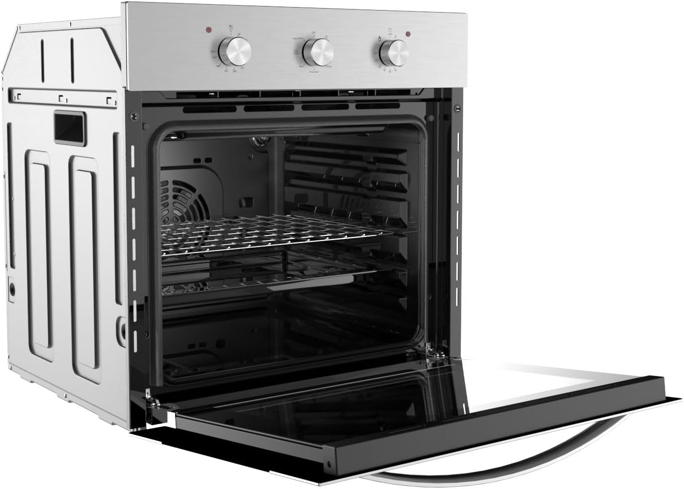 Empava 24" Single Wall Oven with 6 Cooking Functions and Mechanical Knobs Control in Stainless Steel, 24 Inch - Image 6