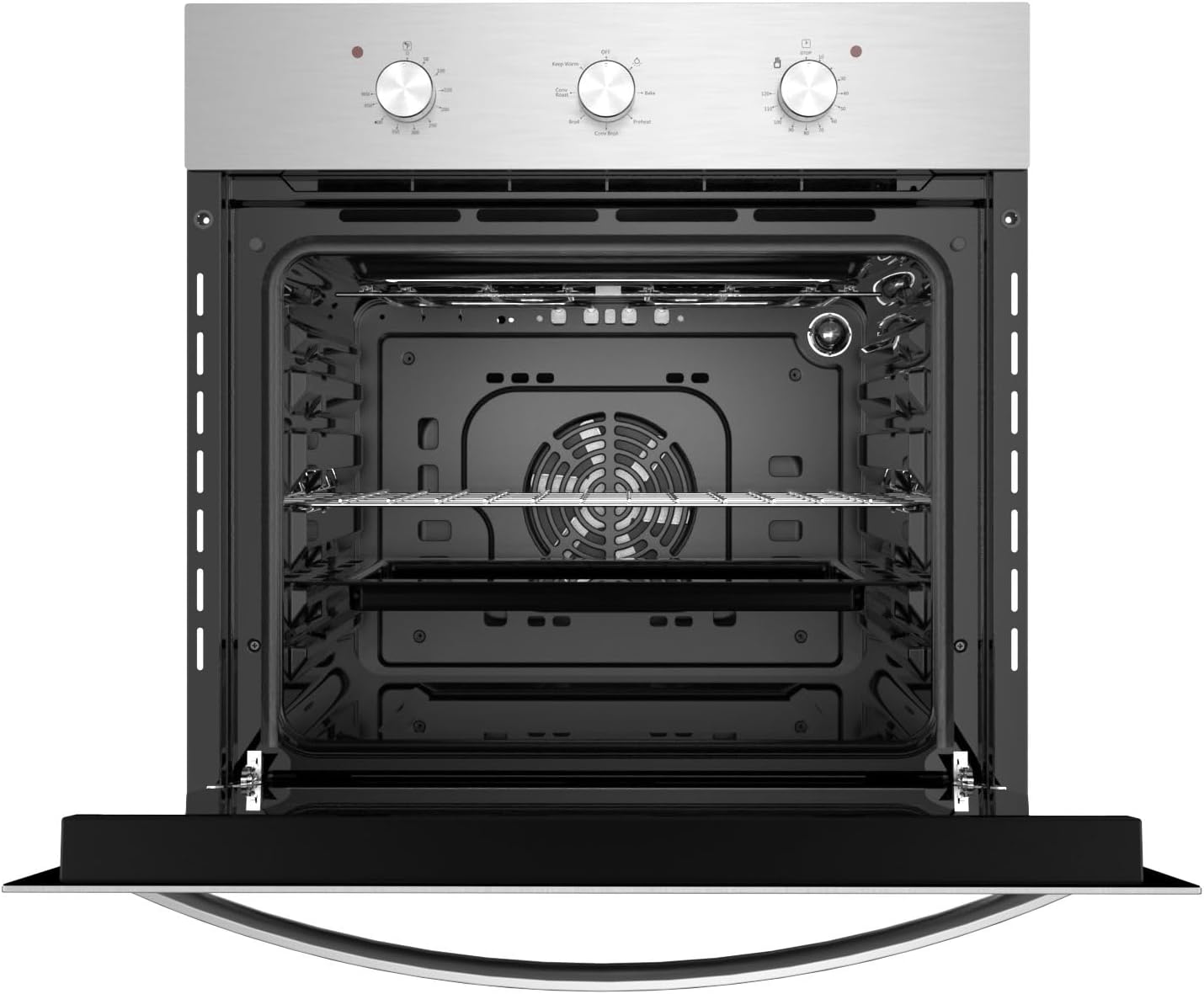 Empava 24" Single Wall Oven with 6 Cooking Functions and Mechanical Knobs Control in Stainless Steel, 24 Inch - Image 3