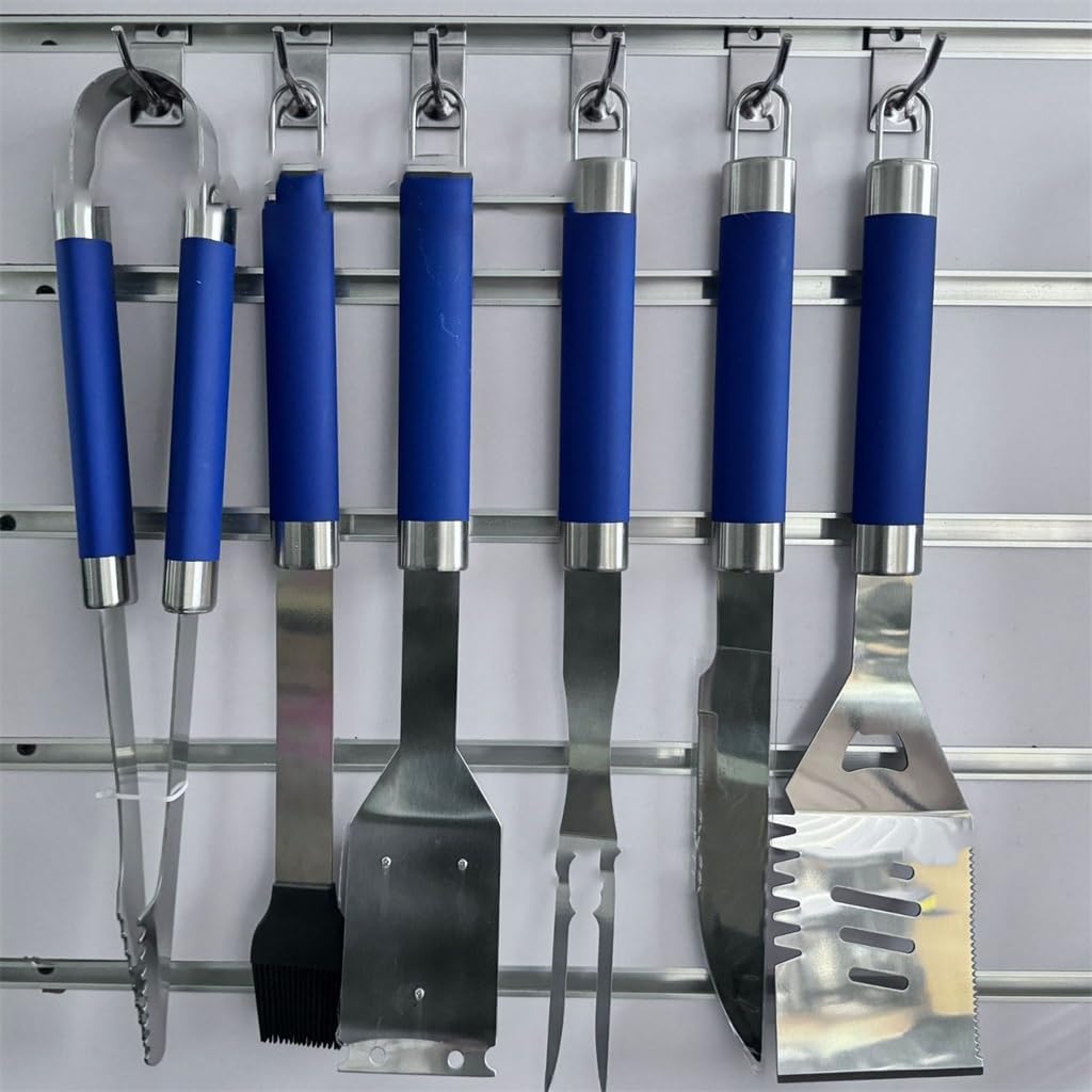 Outdoor Barbecue Tool Set with Six Pieces of Aluminum Box Set for Grilling Utensils - Image 2