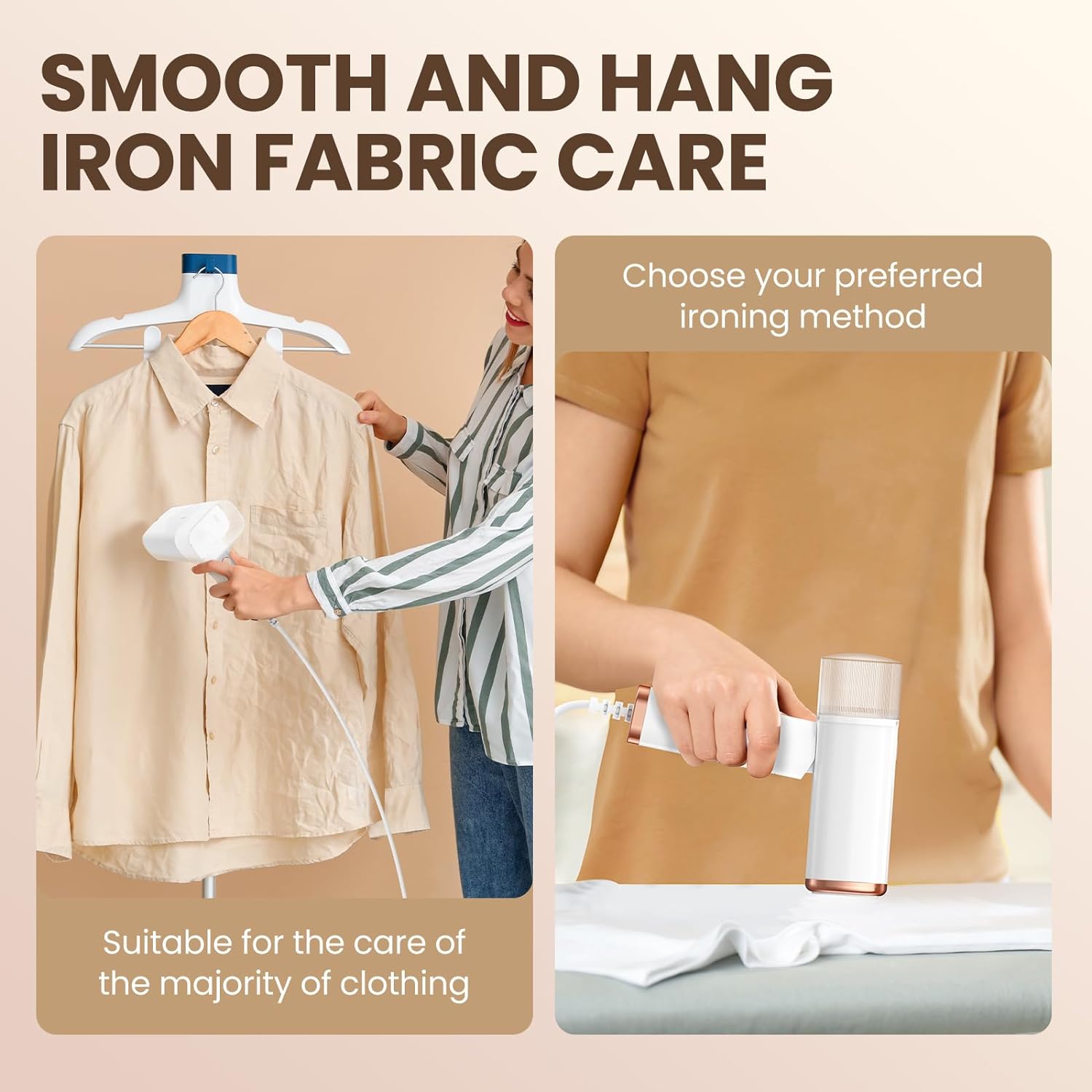 Portable Handheld Steam Garment Steamer Foldable: Effortless Wrinkle Clothes Steam Iron Removal 20-Second Fast Heat-up, 1200W, 120ml Water Tank for Home & Travel (120V Only, Not for Europe) - Image 5