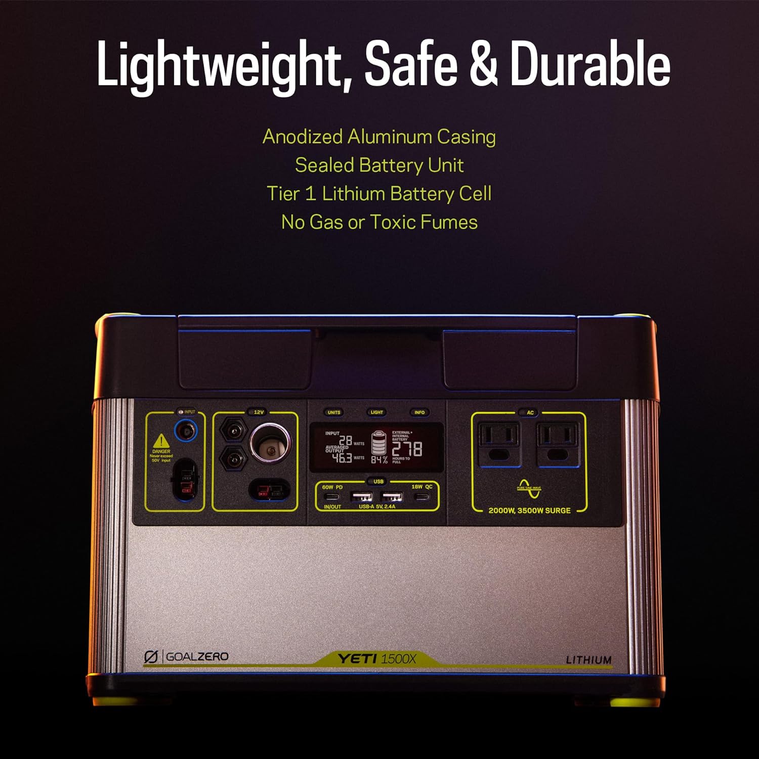 Goal Zero Yeti Portable Power Station - Yeti 1500X w/ 1,516 Watt Hours Battery Capacity, USB Ports & AC Inverter - Rechargeable Solar Generator for Camping, Travel, Outdoor Events, Off-Grid & Home Use - Image 2